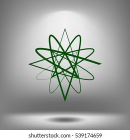 Abstract stylish flat vector logotype template illustration