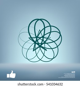 Abstract stylish flat vector logotype template illustration