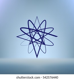 Abstract stylish flat vector logotype template illustration