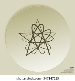 Abstract stylish flat vector logotype template illustration