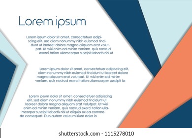 Abstrakter, stylischer, geometrischer Hintergrund mit Platz für Ihren Text. Vektorgrafik