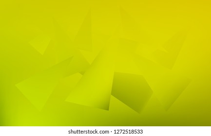Abstract Stylish Green Background with Several Colorful Gradient Triangles. Vector illustration, EPS 10. Realistic and 3D.