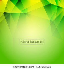 Abstract stylish green geometric polygon background