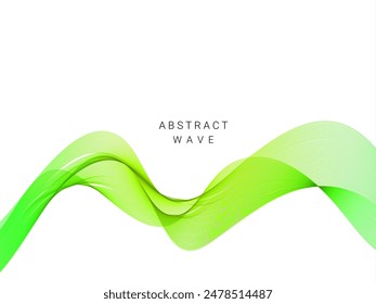 Vector de fondo de onda verde con estilo Abstractas