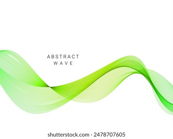 Abstract stylish green wave background vector