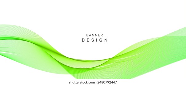 Abstract stylish green wave background vector