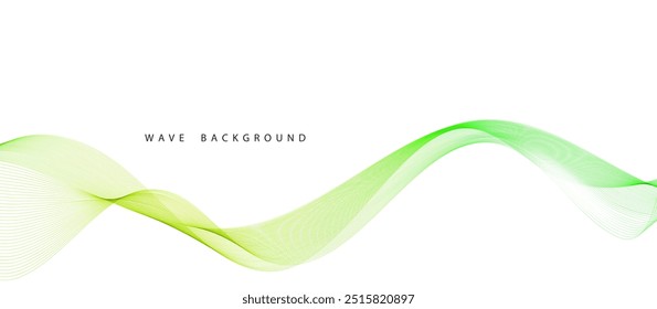 Abstractas Vector de fondo de onda verde con estilo