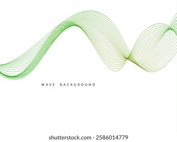 Abstract stylish green wave background vector