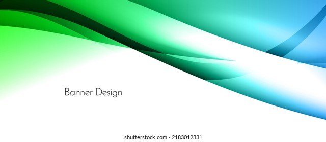 abstrakter, stylischer grüner Wellendesign-Hintergrund
