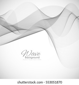 Abstract stylish grey wave background design