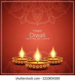 Abstract stylish Happy Diwali greeting background