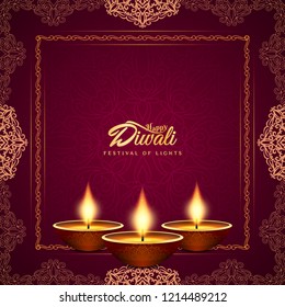 Abstract stylish Happy Diwali greeting background