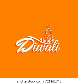 Abstract stylish Happy Diwali text design background