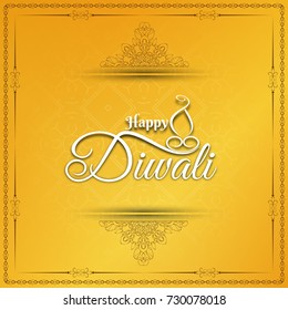 Abstract stylish Happy Diwali text design background