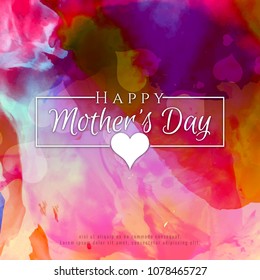 Abstract stylish Happy Mother's day colorful background