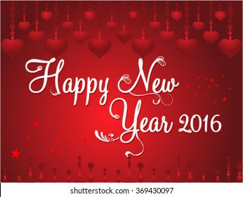 abstract stylish happy new year 2016 text
