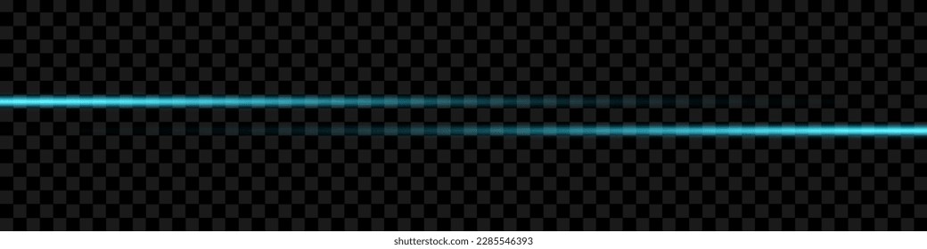 Abstract stylish light effect on transparent background. Glowing neon line. Flash Light.