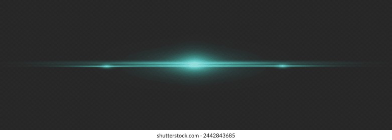 Abstract stylish light effect on transparent background. Glowing neon line. A flash of light and glare.	
