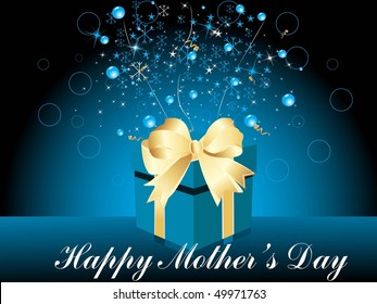 abstract stylish pattern background with gift for mother day