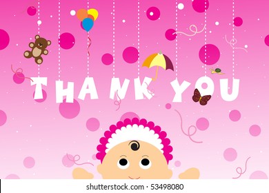 abstract stylish pattern background for thank you