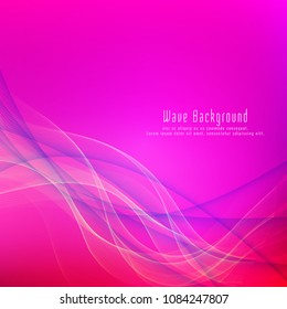 Abstract stylish pink wave design background