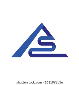 Abstract stylish pyramid logo icon vector isolated on white background