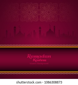 Abstract stylish Ramadan Kareem religious decorative background