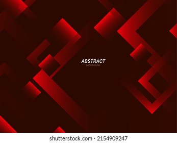 Abstract stylish red geometric square pattern design background vector
