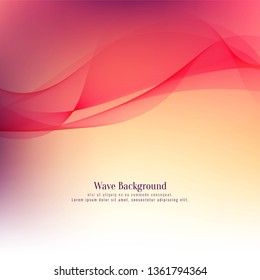 Abstract stylish red wave background