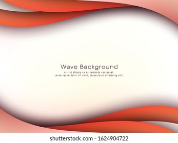 Abstract stylish red wave background