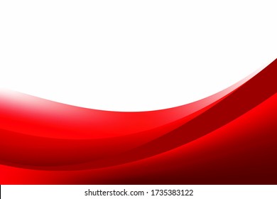 Abstract Stylish Red White Wave Background Design, Flowing Red White Stylish Background Template Vector