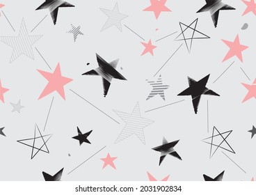 abstract stylish seamless pattern with stars