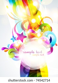 abstract stylish shiny colorful vector background