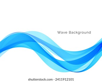 Abstract stylish smooth blue wave background