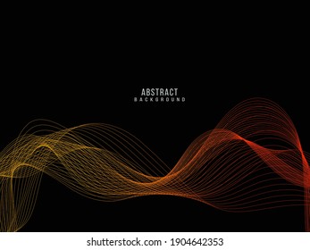 Abstract stylish smooth dynamic dark wave background