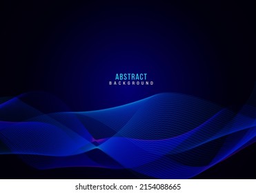 Abstract stylish smooth dynamic wave background vector