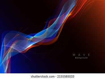 Resumen de estilo elegante vector de fondo de onda dinámica suave