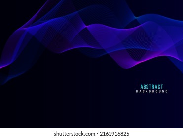 Abstract stylish smooth dynamic wave background vector