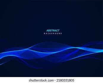 Abstract stylish smooth dynamic wave background vector