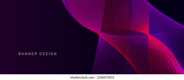 Abstract stylish smooth dynamic wave background vector