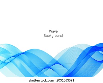 Resumen elegante estilo suave moderno patrón de onda azul vector de fondo