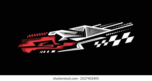 Abstract stylish sport decal wrap sticker design
