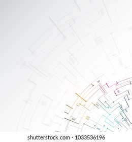 Abstract stylish technology background. Futuristic circuit vector illustration.