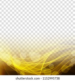 Abstract stylish vector glowing wave transparent elegant background