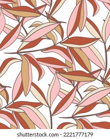 Abstrakter, stylischer Vektorhintergrund Trendige Modefarben Nahtloses Muster, perfekt für Allover-Stoffdruck oder Wrapping Paper Naturhintergrund