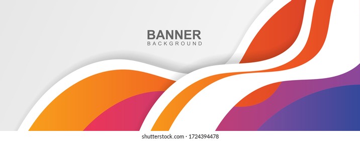 Resumen del elegante fondo de la bandera ondulada. - Vector.