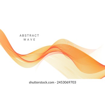 Abstract stylish wave design background isolated on white vector