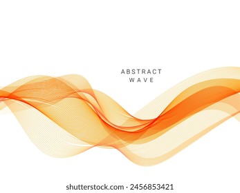 Abstract stylish wave design background isolated on white vector