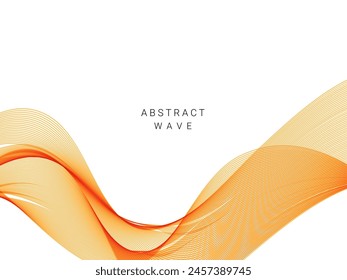 Abstract stylish wave design background isolated on white vector