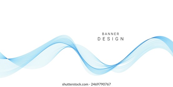 Abstract stylish wave design background isolated on white vector